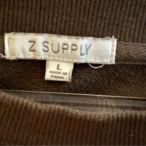 Z Supply Olive Green Ribbed Knit Top - Picture 2 of 3